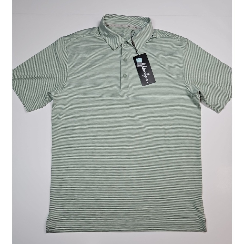 Walter Hagen Mens Green Striped Performance‎ 11 Golf Polo Shirt Size Small NWT